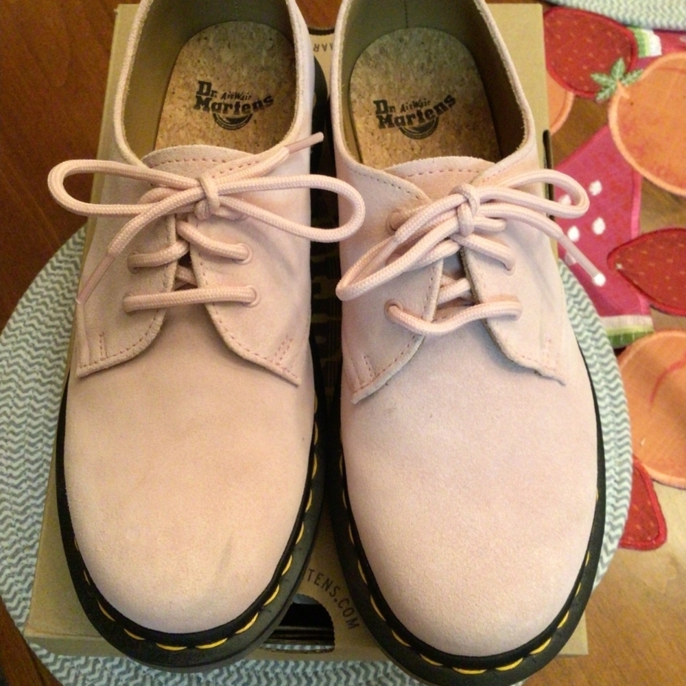 Dr. Martens 1461 Iced Chalk Pink Suede Oxford Shoes